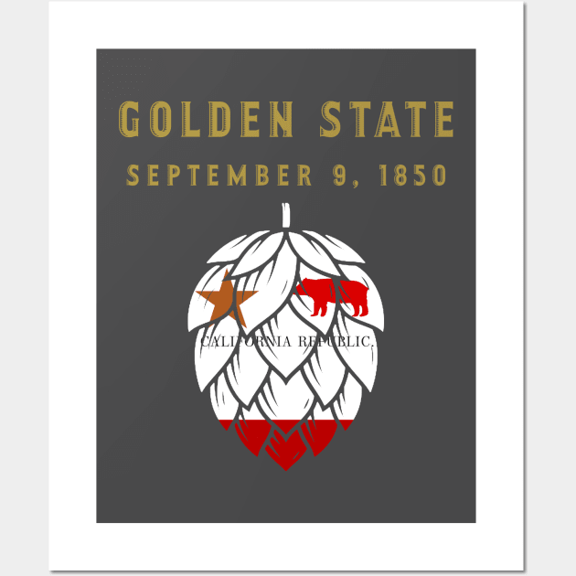 Original State of California Flag - California Republic Golden State Wall Art by Owl House Creative